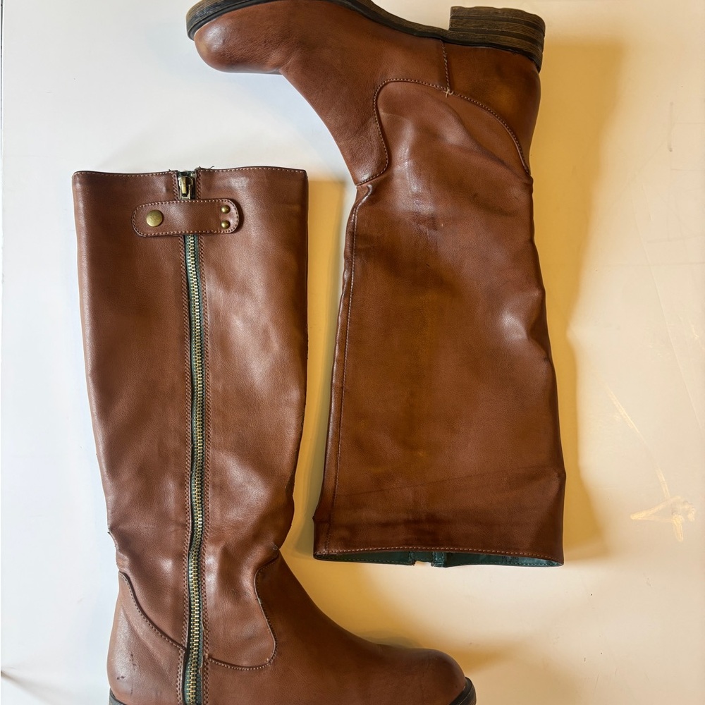 Mia  Cammi Classic Tall Brown Leather Riding Boots